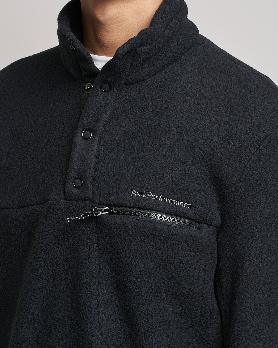 Mies | Puserot | Peak Performance | Fleece Snap T-Neck Black