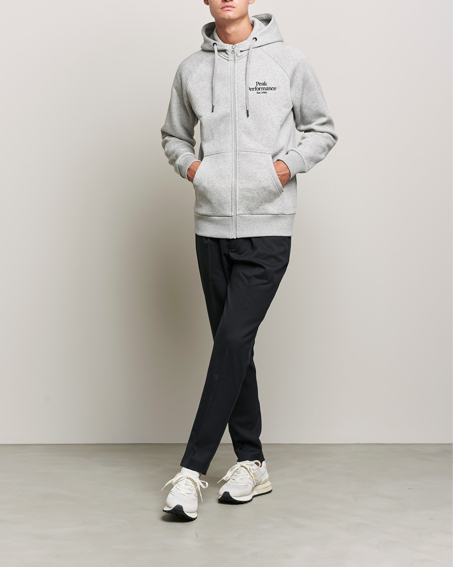 Mies | Puserot | Peak Performance | Original Zip Hoodie Grey
