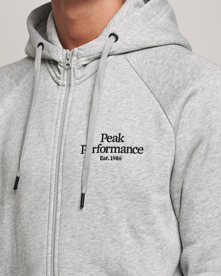 Mies | Puserot | Peak Performance | Original Zip Hoodie Grey