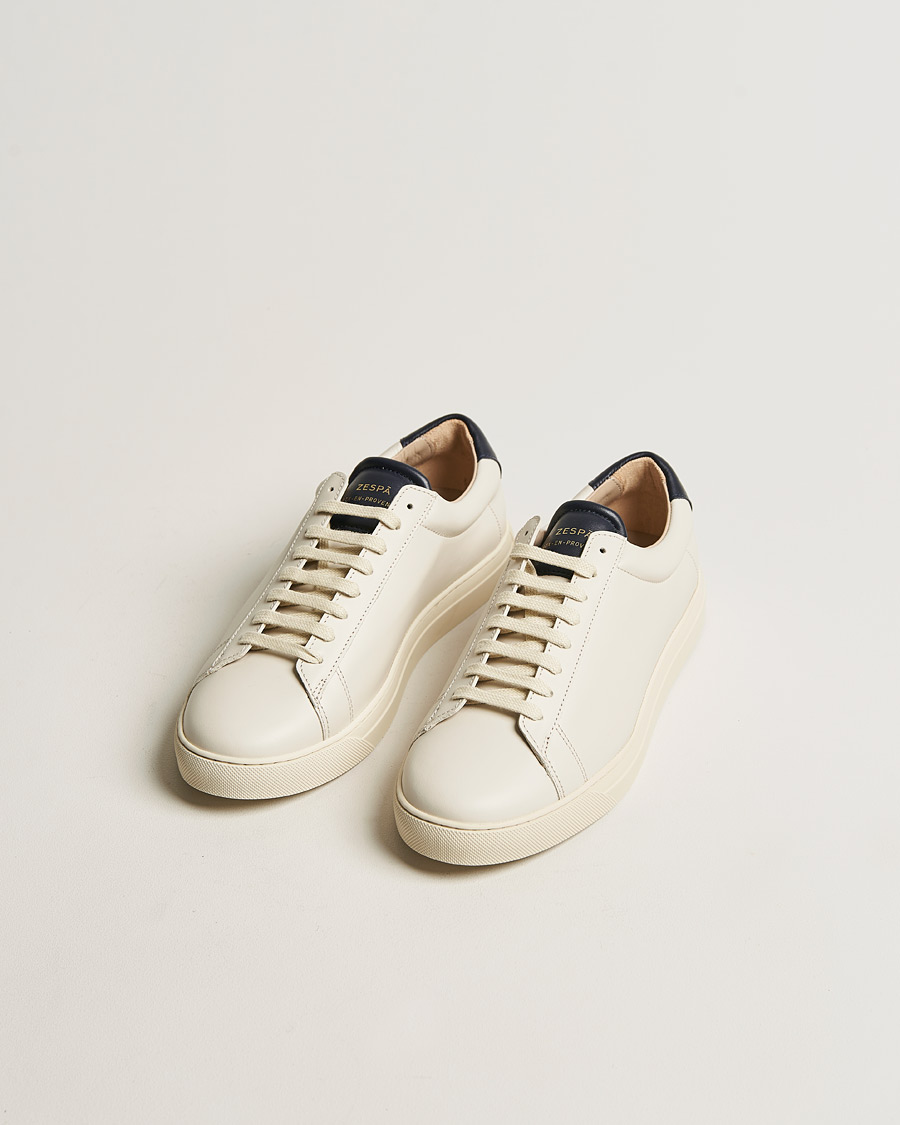 Mies | Zespà ZSP4 Nappa Leather Sneakers Off White/Navy | Zespà | ZSP4 Nappa Leather Sneakers Off White/Navy