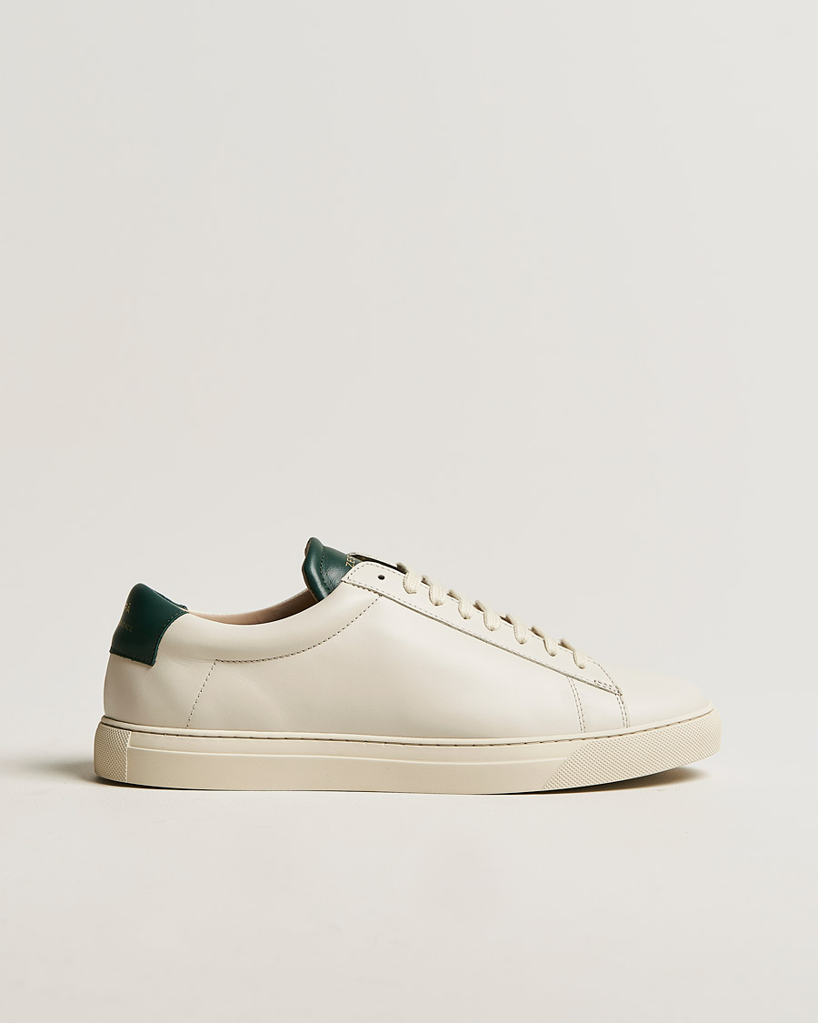 Mies | Zespà ZSP4 Nappa Leather Sneakers Off White/Vert Sombre | Zespà | ZSP4 Nappa Leather Sneakers Off White/Vert Sombre
