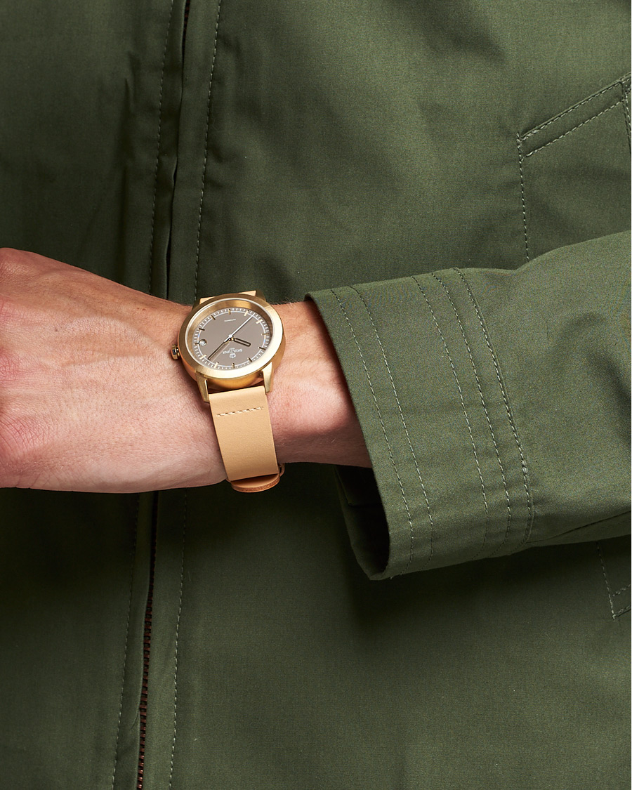Mies | Skultuna 37mm Automatic Brass Grey Dail | Skultuna | 37mm Automatic Brass Grey Dail