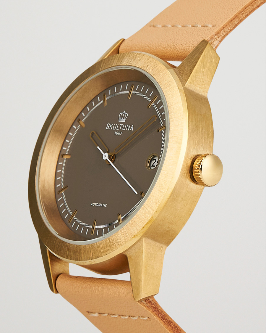 Mies | Skultuna 37mm Automatic Brass Grey Dail | Skultuna | 37mm Automatic Brass Grey Dail