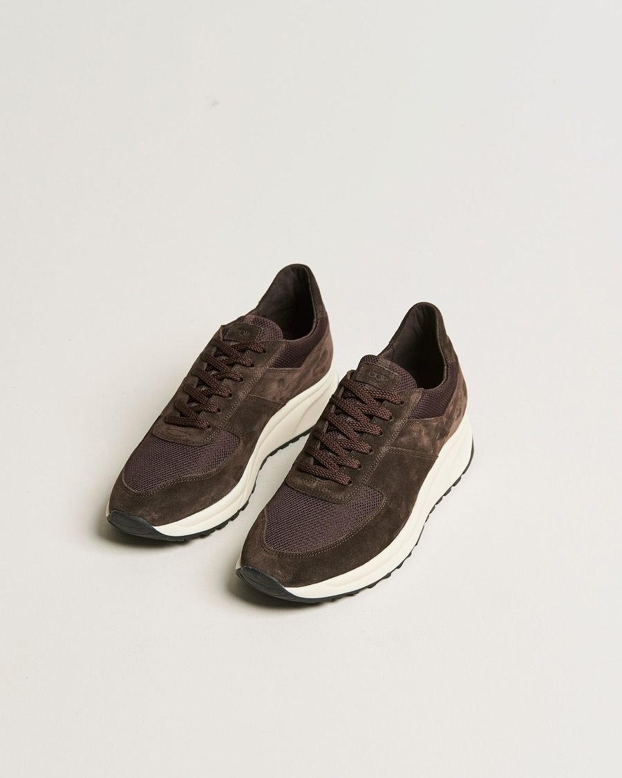 Mies | C.QP Stride Suede/Nylon Runner Dark Brown | CQP | C.QP Stride Suede/Nylon Runner Dark Brown