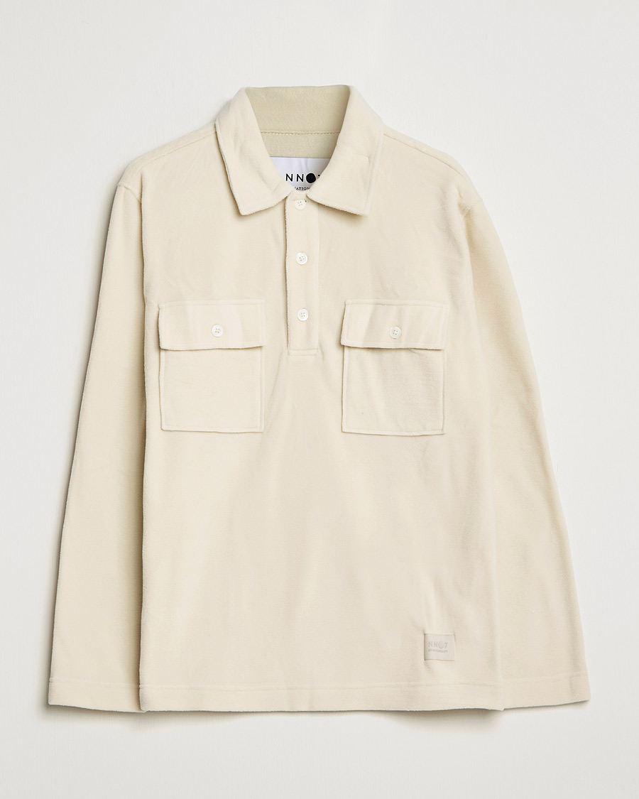 Mies | Puserot | NN07 | Vinny Micro Fleece Polo Ecru