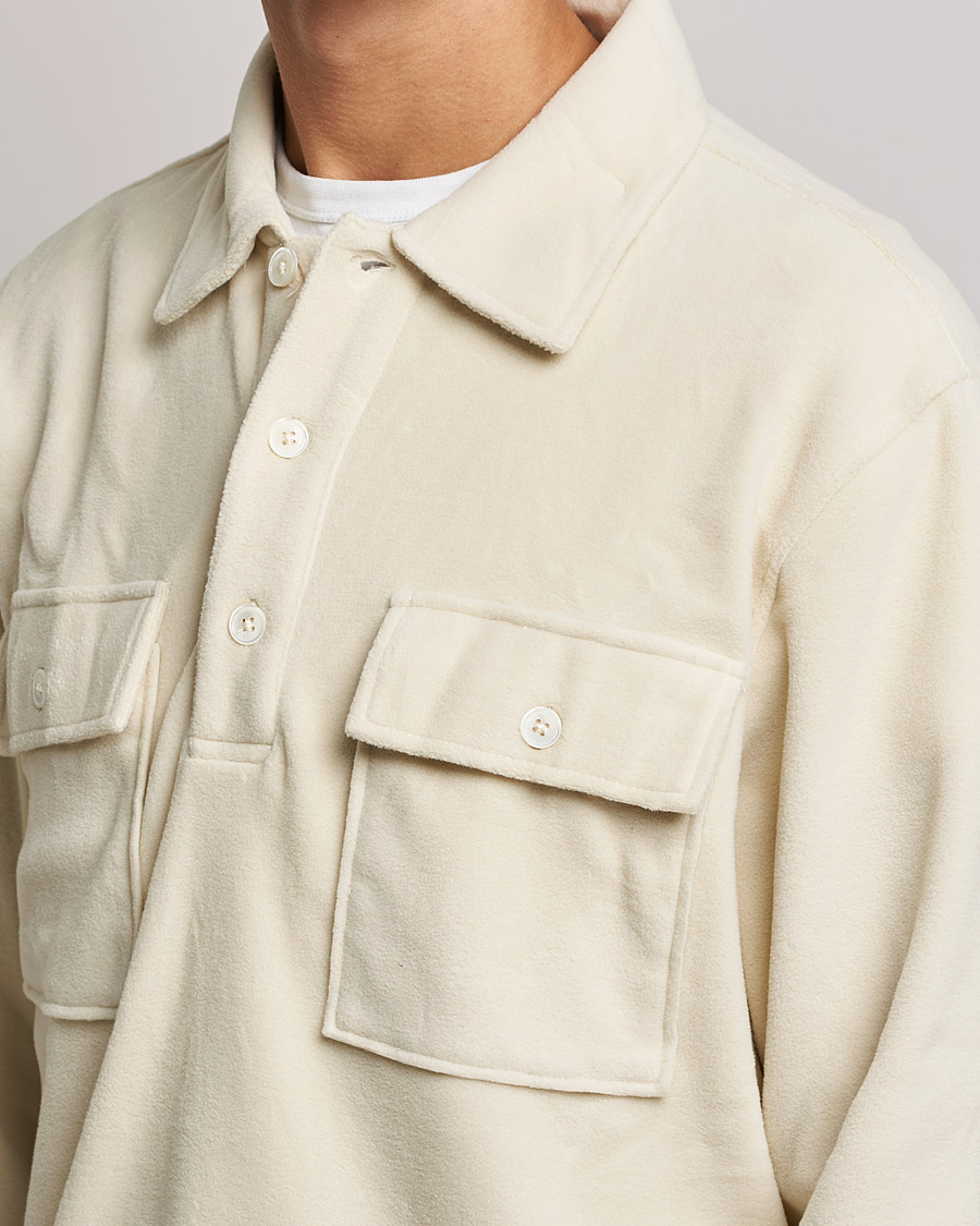 Mies | Puserot | NN07 | Vinny Micro Fleece Polo Ecru