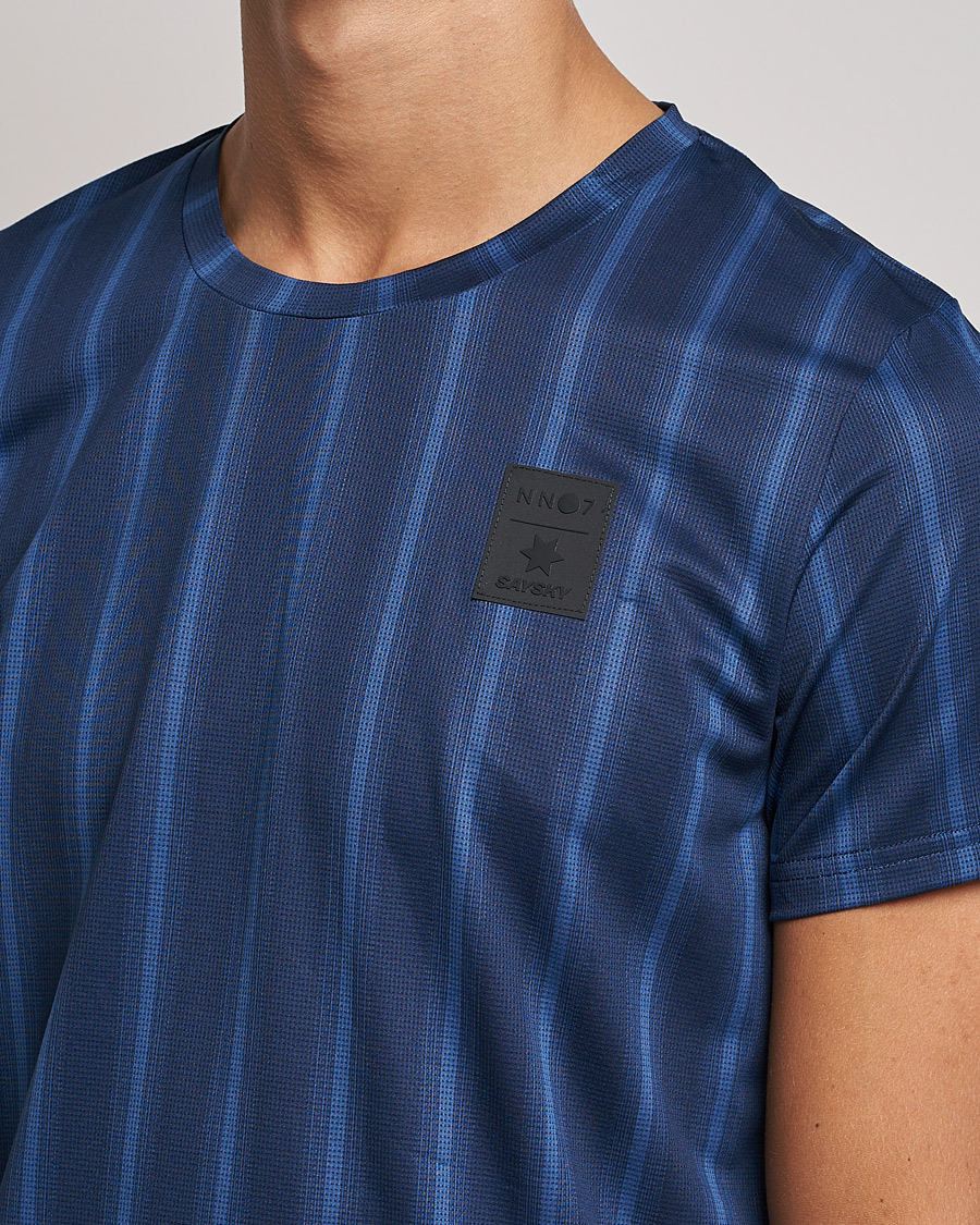 Mies | T-paidat | NN07 | Combat Short Sleeve T-Shirt Navy Stripe