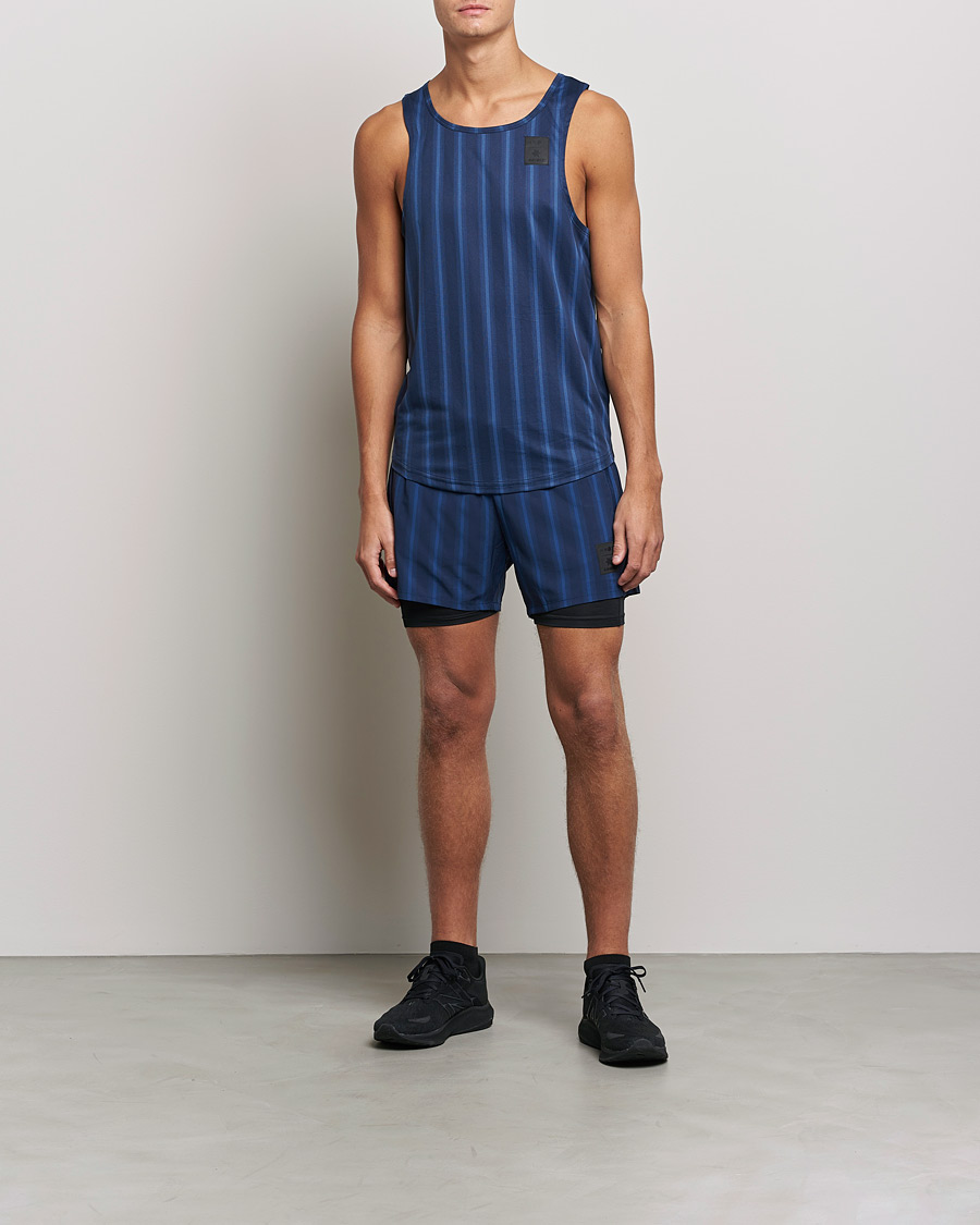 Mies | Shortsit | NN07 | Two in One Shorts Navy Stripe