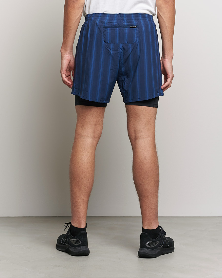 Mies | Shortsit | NN07 | Two in One Shorts Navy Stripe
