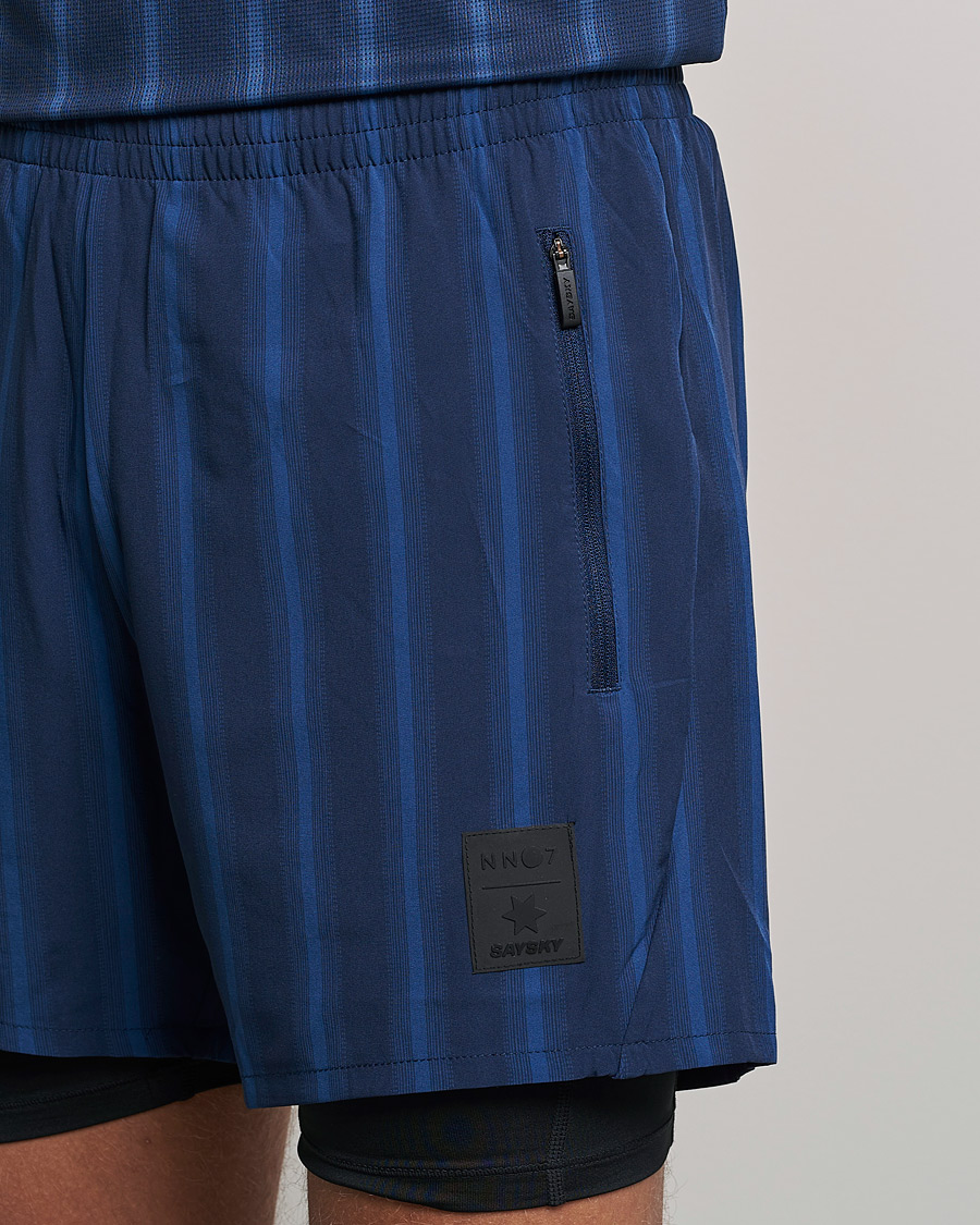 Mies | Shortsit | NN07 | Two in One Shorts Navy Stripe