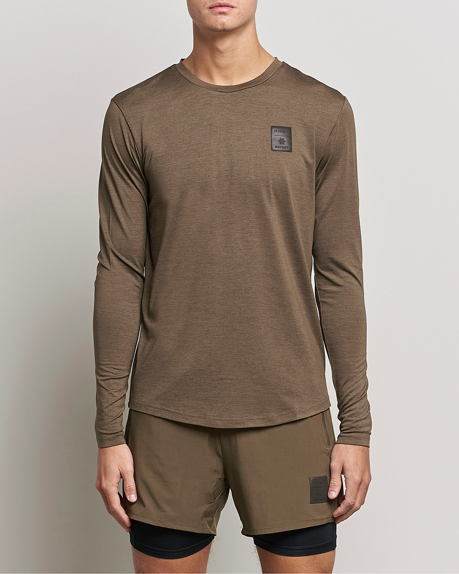 Mies | T-paidat | NN07 | Pace Long Sleeve T-Shirt Clay