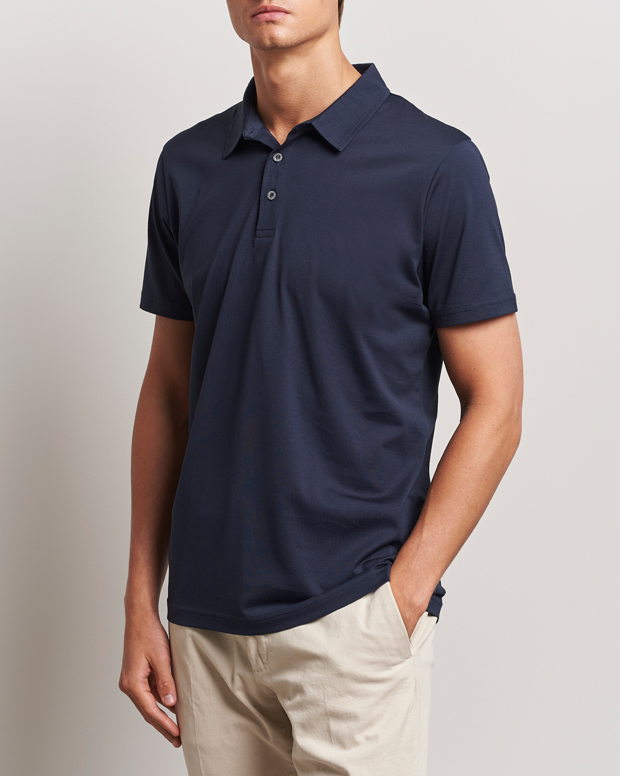 Mies |  | Sunspel | Cotton Jersey Polo Navy