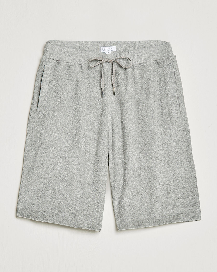 Mies | Shortsit | Sunspel | Towelling Shorts Grey Melange