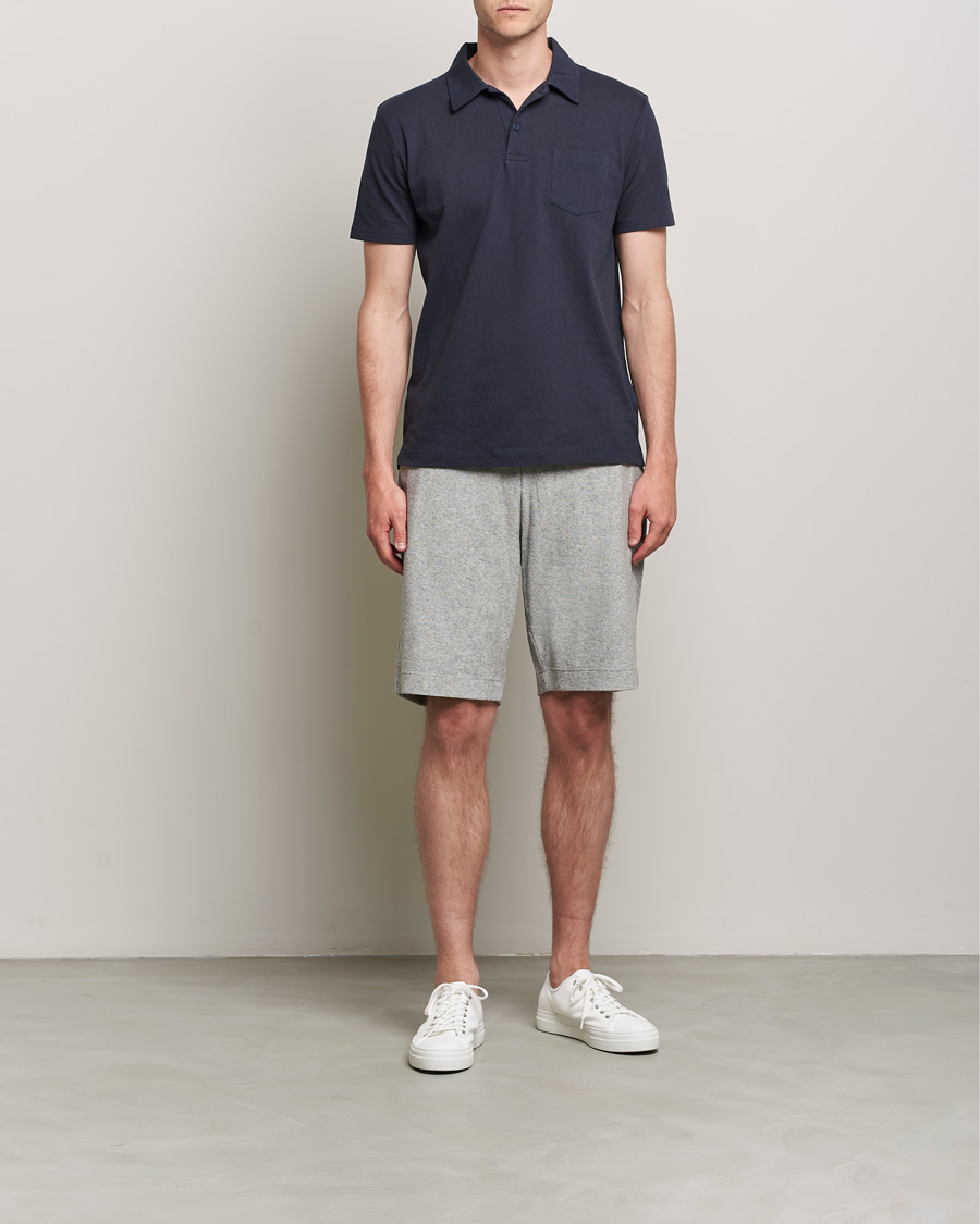 Mies | Shortsit | Sunspel | Towelling Shorts Grey Melange