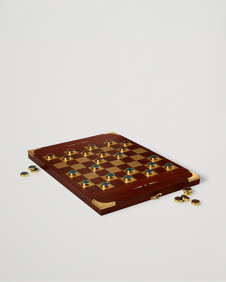 Mies | Ralph Lauren Home Parkwood Wooden Backgammon Set Mahogony/Brass | Ralph Lauren Home | Parkwood Wooden Backgammon Set Mahogony/Brass