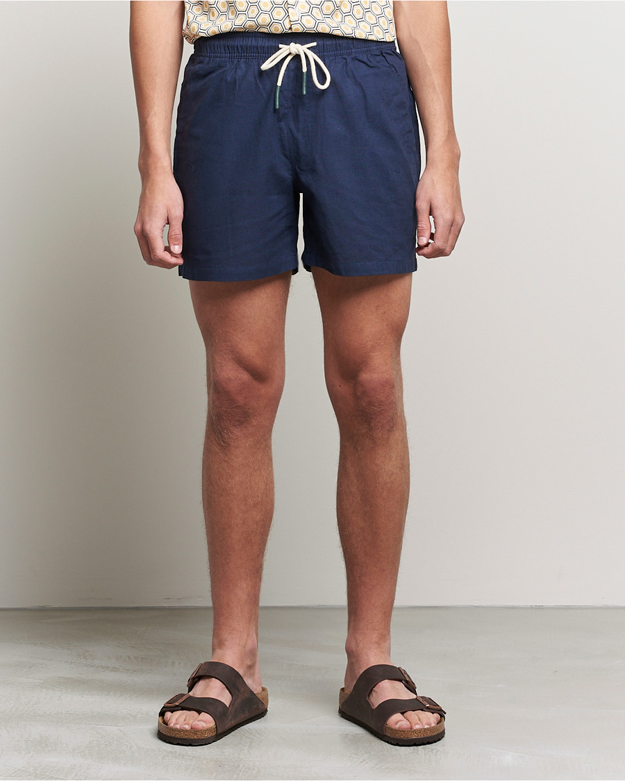 Mies |  | OAS | Linen Shorts Navy