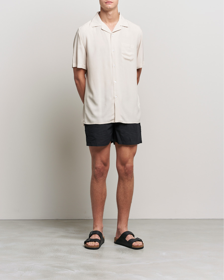 Mies | Pellavashortsit | OAS | Linen Shorts Black