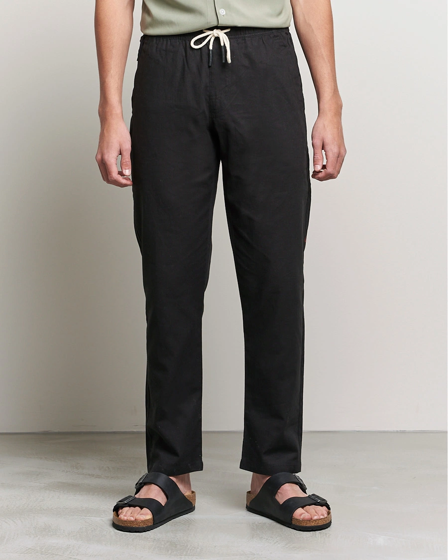 Mies | Pellavahousut | OAS | Linen Long Pants Black