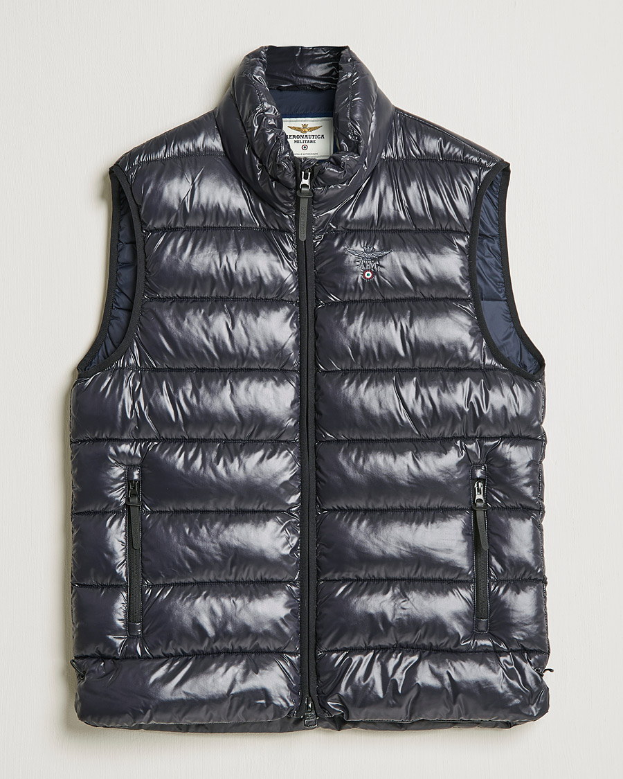 Mies | Takit | Aeronautica Militare | Padded Gilet Blu Scuro