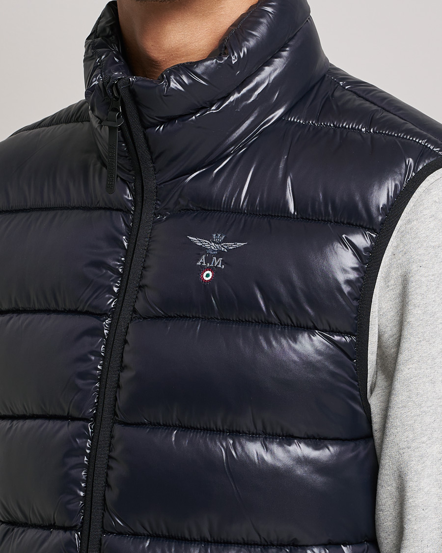 Mies | Takit | Aeronautica Militare | Padded Gilet Blu Scuro