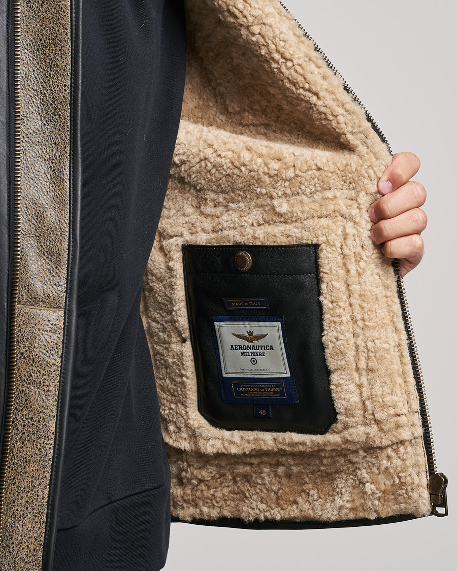 Mies | Takit | Aeronautica Militare | Aviator Patch Jacket Tabaco