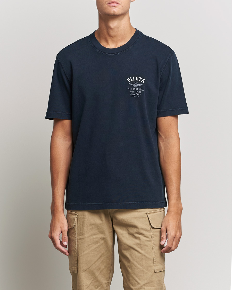 Mies | T-paidat | Aeronautica Militare | Short Sleeve Tee Blu Scuro