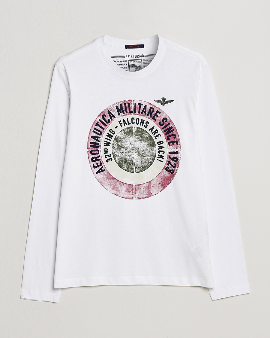 Mies | T-paidat | Aeronautica Militare | Long Sleeve Tee Off White