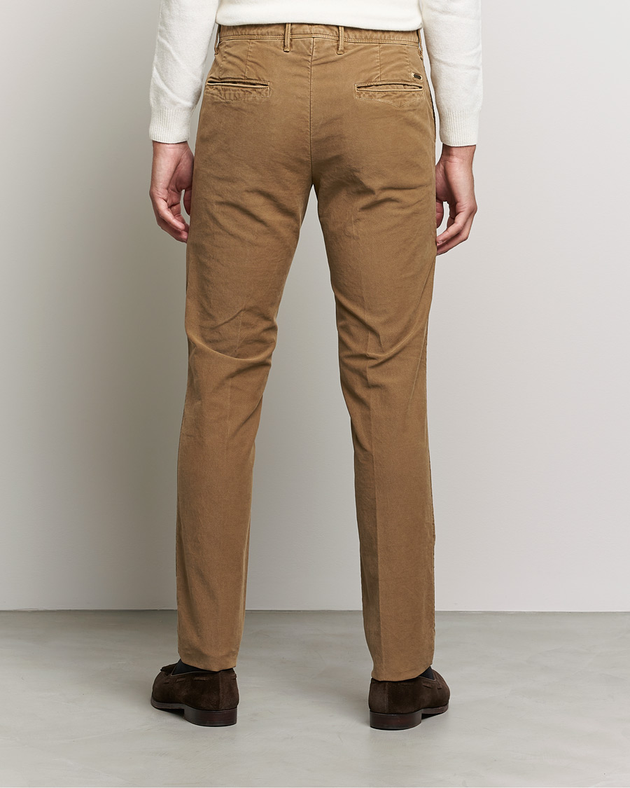 Mies | Housut | Incotex | Slim Fit Garment Dyed Slacks Brown