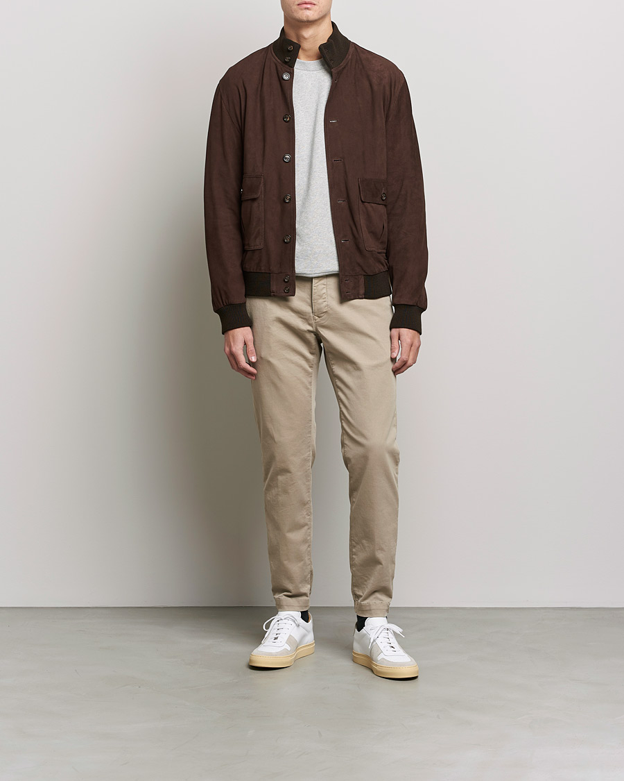 Mies | Housut | Incotex | Slim Fit Satin Drawstring Joggers Light Beige