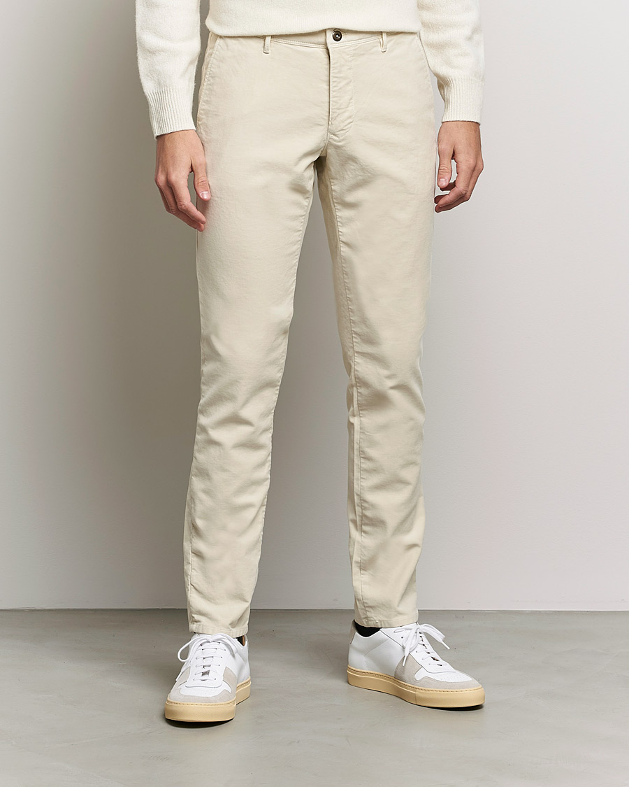 Mies | Housut | Incotex | Slim Fit Vintage Moleskine Slacks Light Beige
