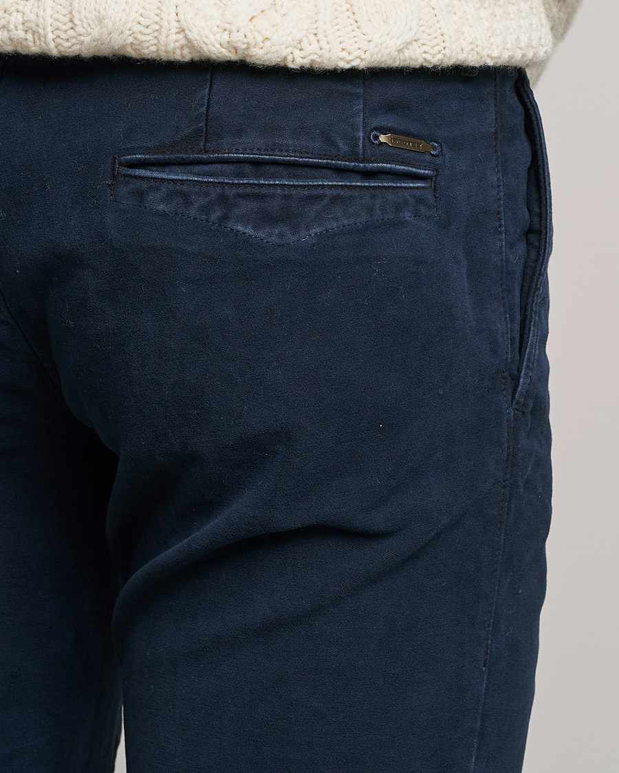 Mies | Housut | Incotex | Slim Fit Vintage Moleskine Slacks Dark Blue