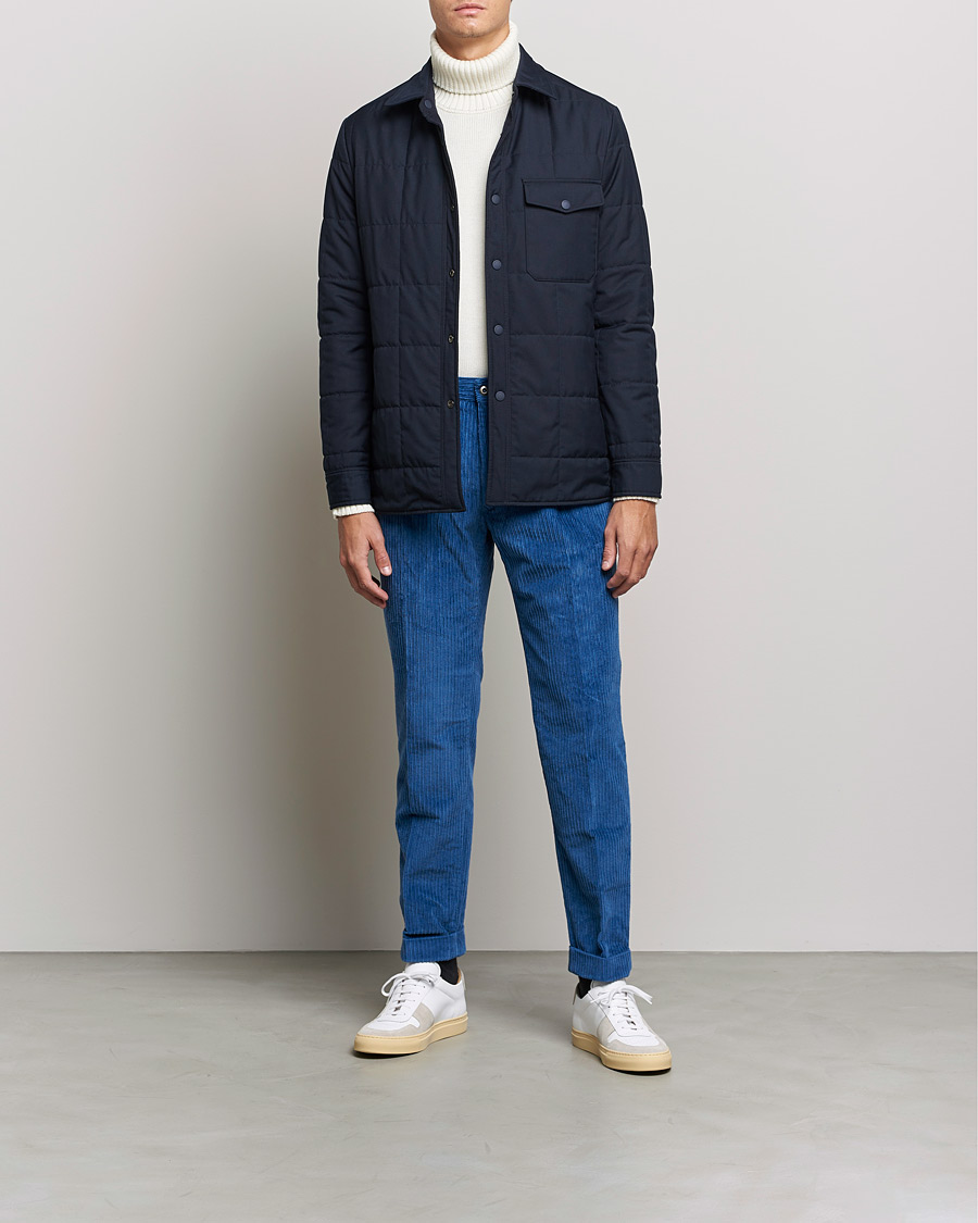 Mies | Housut | Incotex | Regular Fit Heavy Cord Slacks Royal Blue