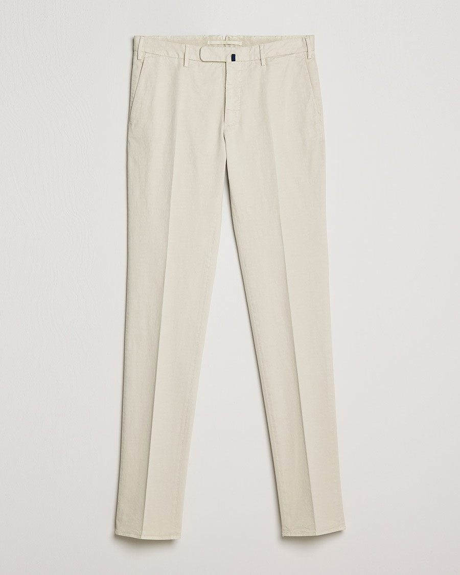 Mies | Housut | Incotex | Slim Fit Cotton Stretch Chinos Light Beige
