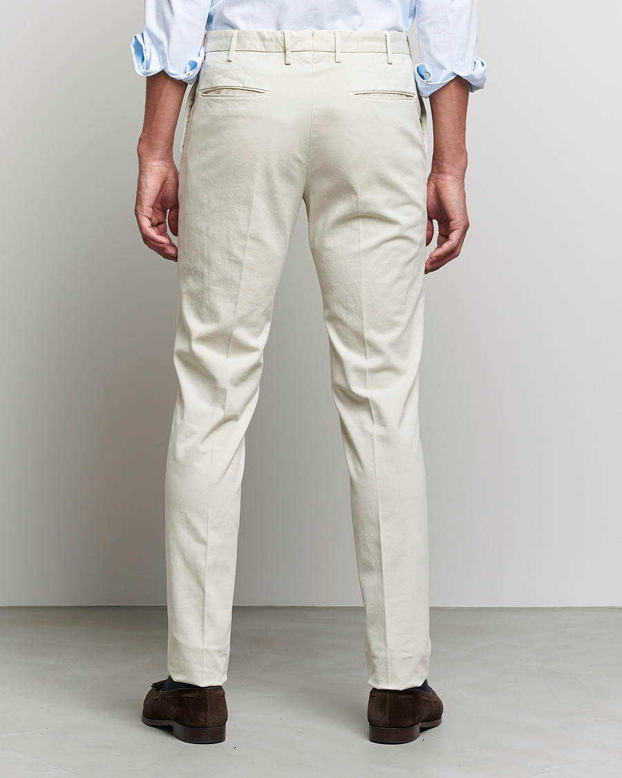 Mies | Housut | Incotex | Slim Fit Cotton Stretch Chinos Light Beige