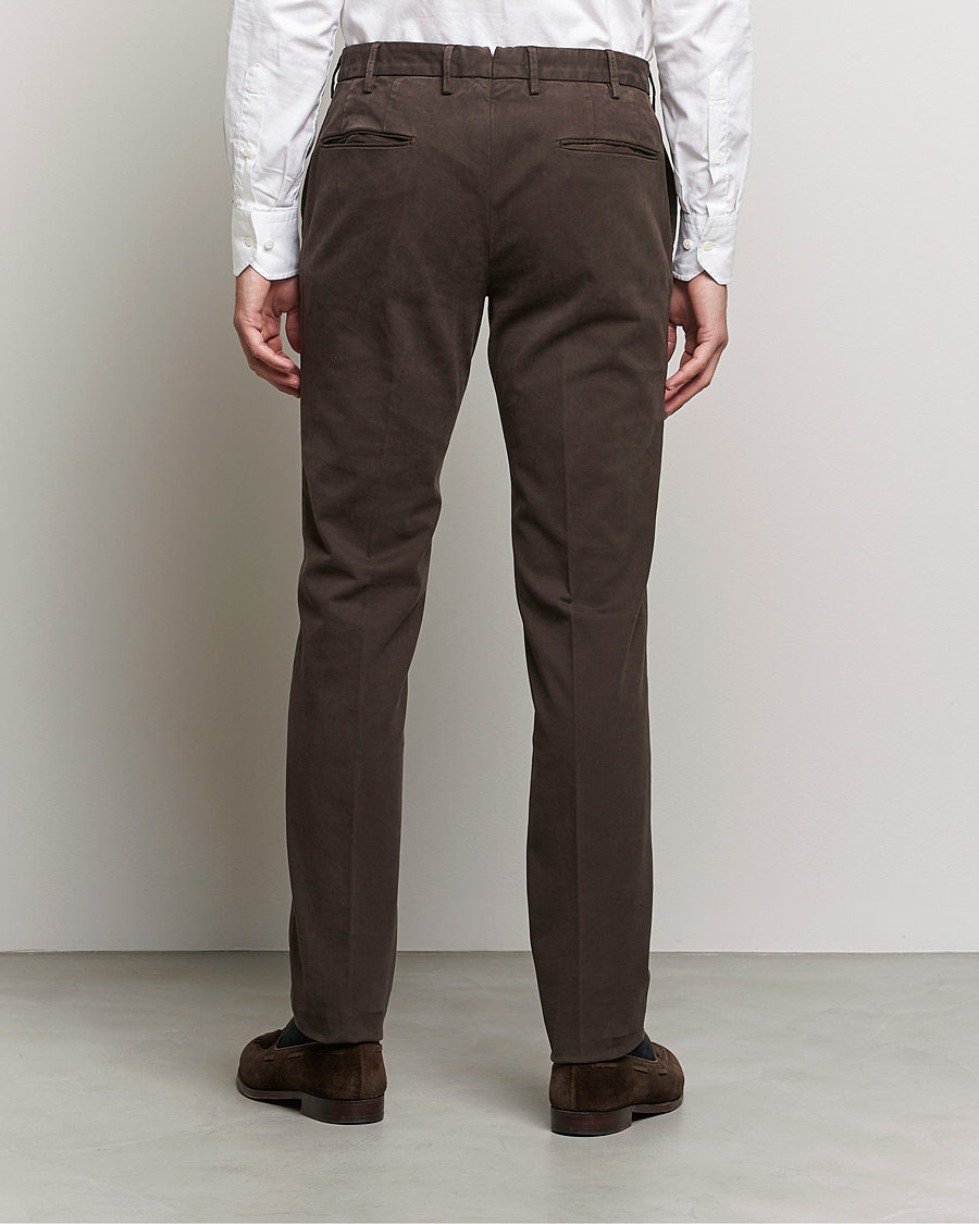 Mies | Housut | Incotex | Slim Fit Cotton Stretch Chinos Dark Brown