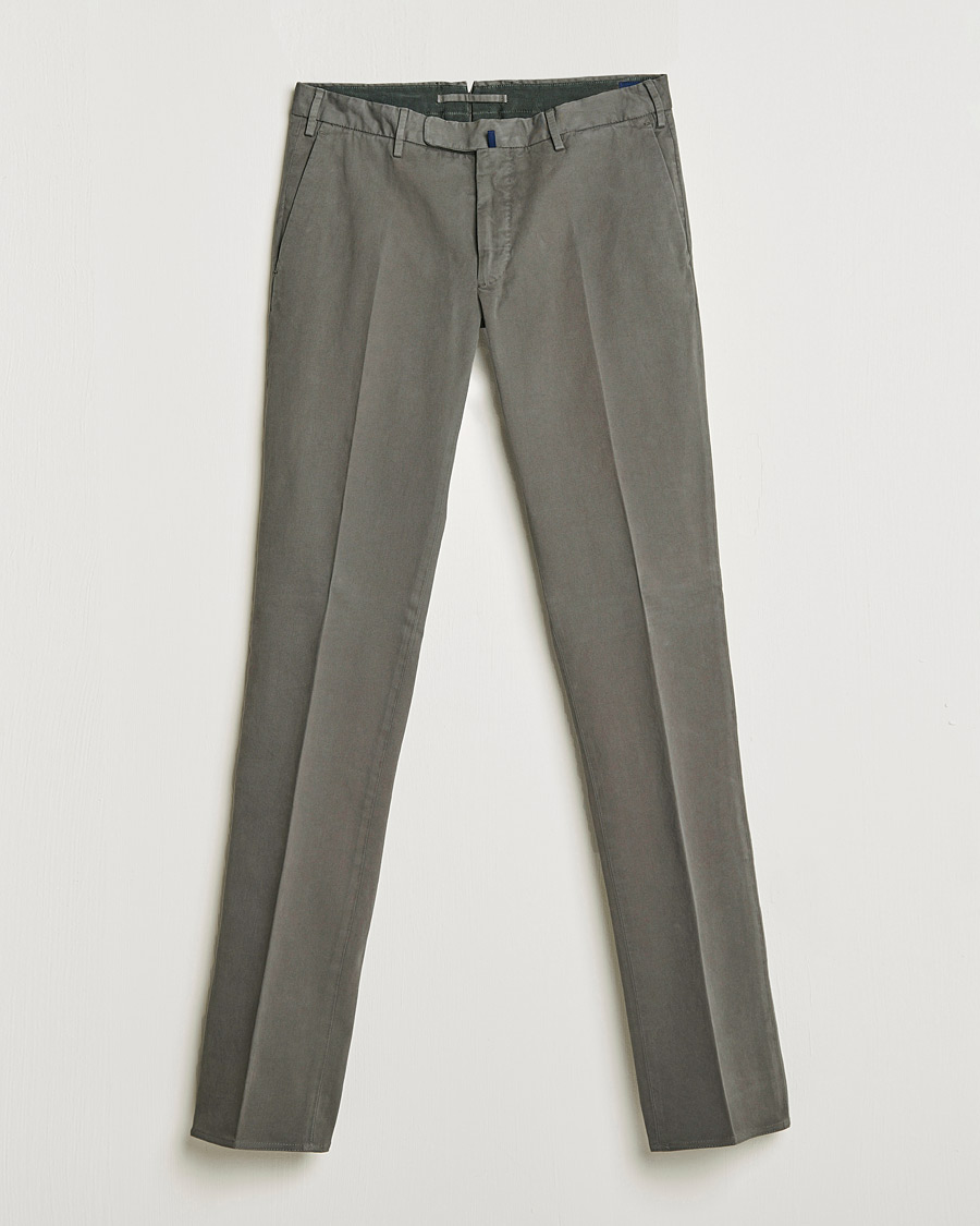 Mies | Housut | Incotex | Slim Fit Cotton Stretch Chinos Grey
