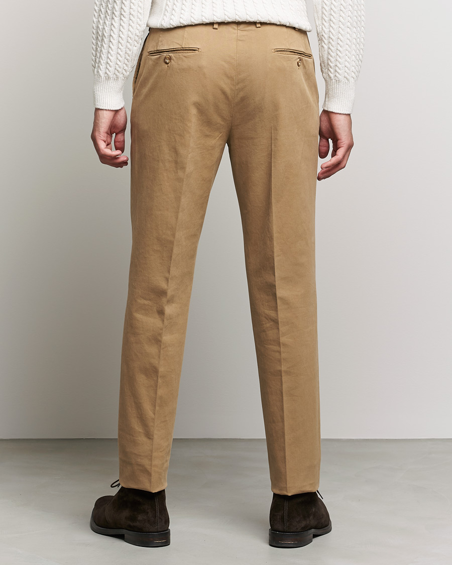 Mies | Housut | Incotex | Regular Fit Cotton Stretch Chinos Beige