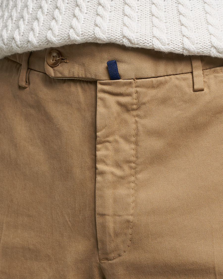 Mies | Housut | Incotex | Regular Fit Cotton Stretch Chinos Beige