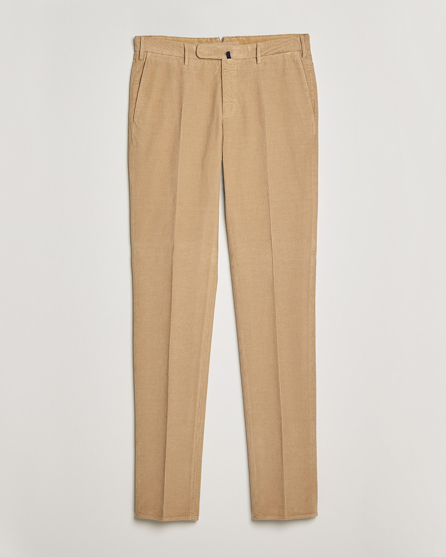 Mies | Housut | Incotex | Slim Fit Soft Corduroy Trousers Beige
