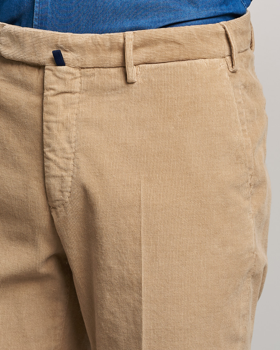 Mies | Housut | Incotex | Slim Fit Soft Corduroy Trousers Beige