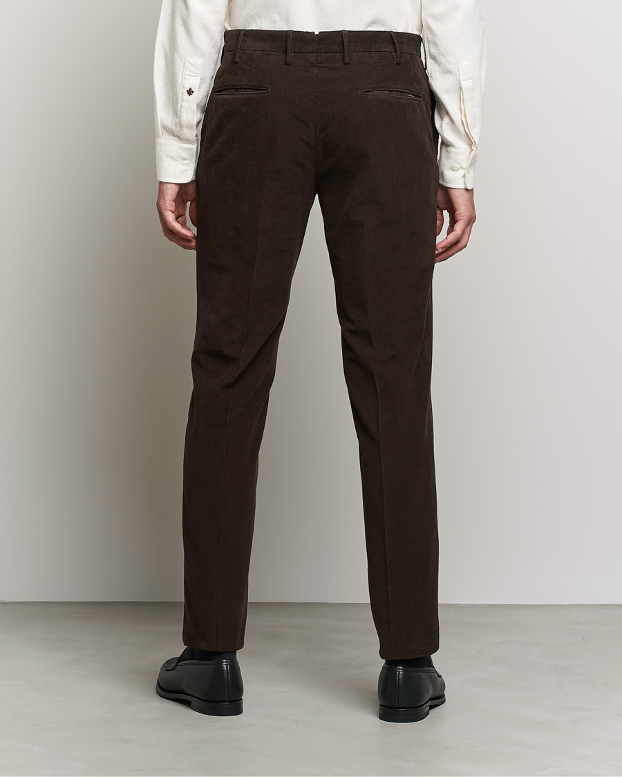 Mies | Housut | Incotex | Slim Fit Soft Corduroy Trousers Dark Brown