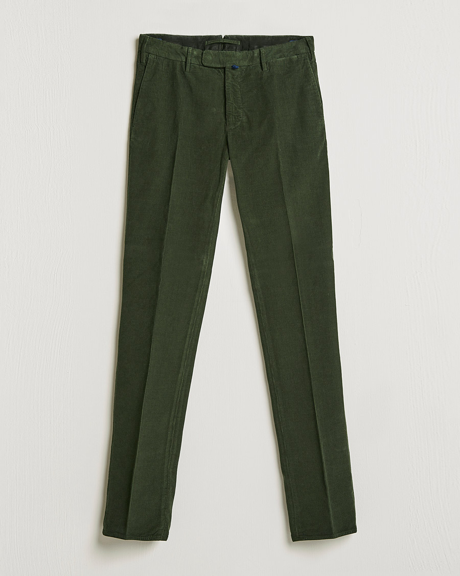 Miehet |  | Incotex | Slim Fit Soft Corduroy Trousers Forest Green