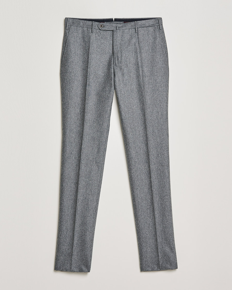 Miehet |  | Incotex | Slim Fit Carded Flannel Trousers Grey Melange