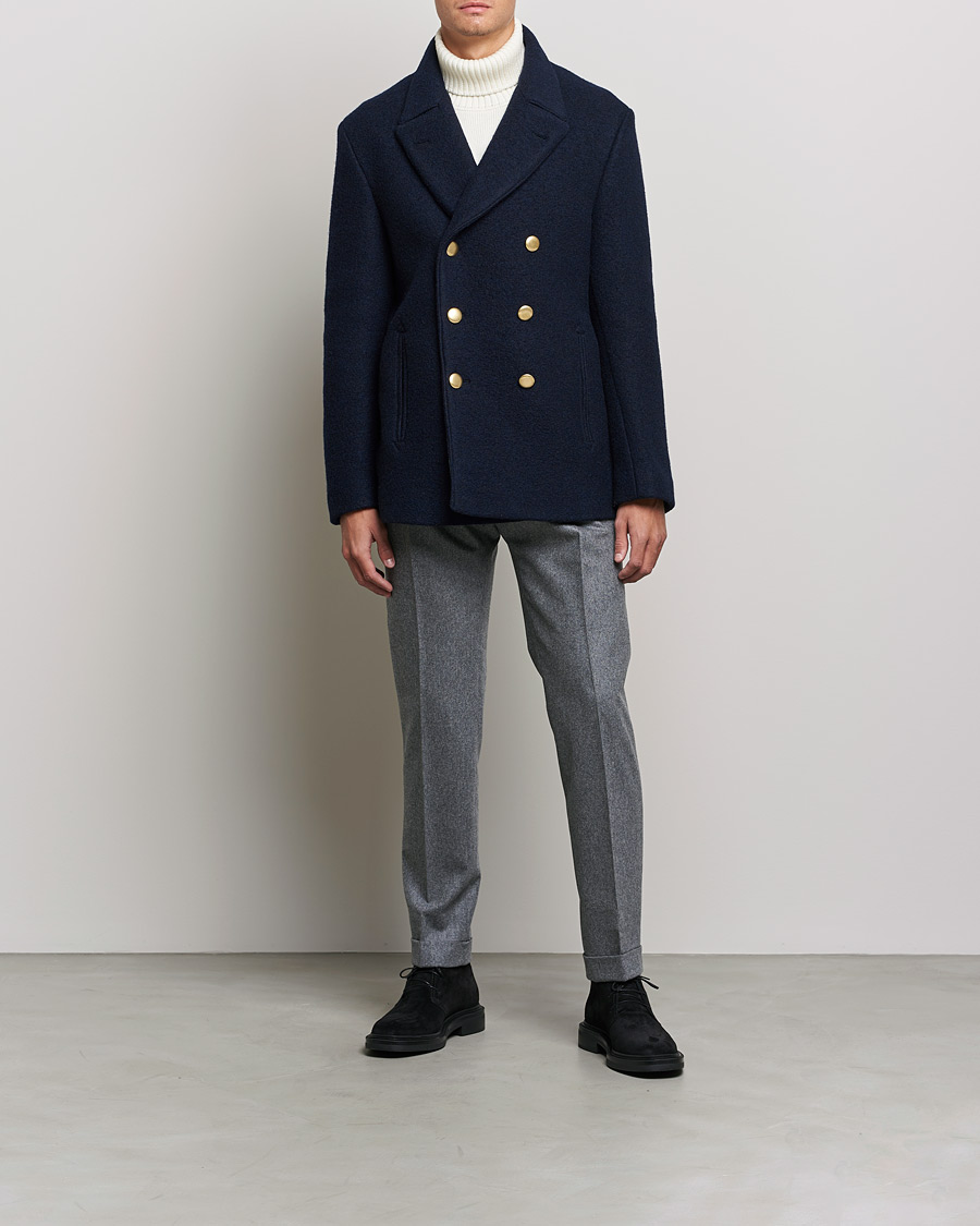 Mies | Takit | Slowear | Wool Peacoat Navy