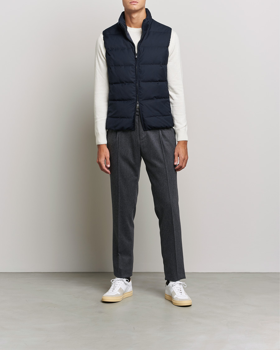 Mies | Takit | Slowear | Tekno Sartorial Wool Down Vest Navy