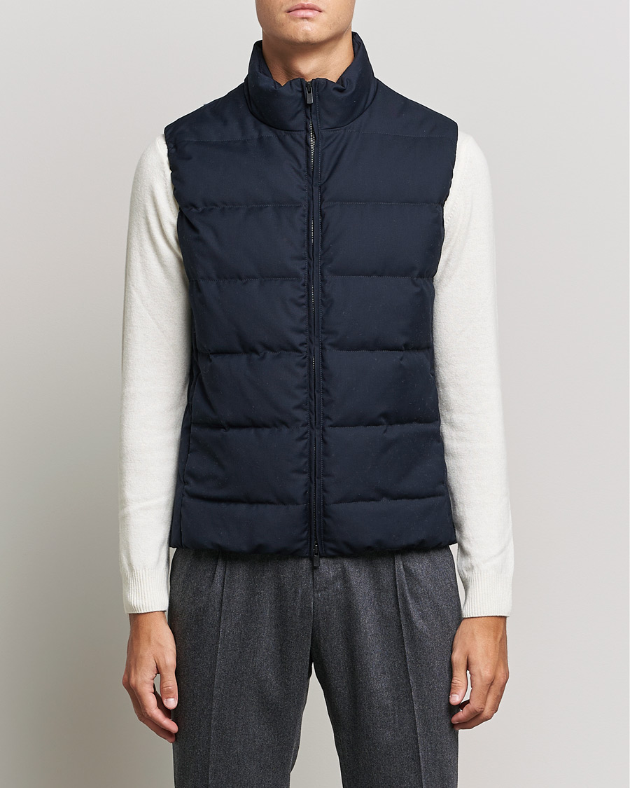 Mies | Takit | Slowear | Tekno Sartorial Wool Down Vest Navy