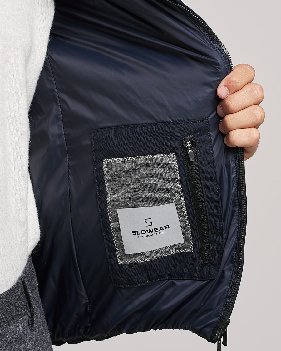 Mies | Takit | Slowear | Tekno Sartorial Wool Down Vest Navy
