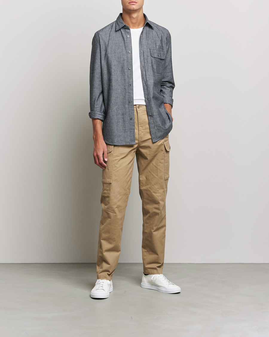 Mies | Kauluspaidat | Slowear | Chambray Work Shirt Grey