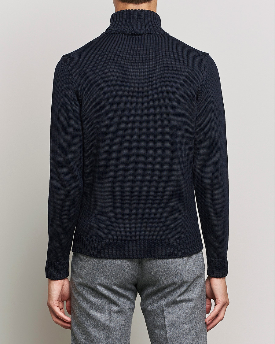 Mies | Puserot | Zanone | Virgin Merino Wool Rollneck Navy