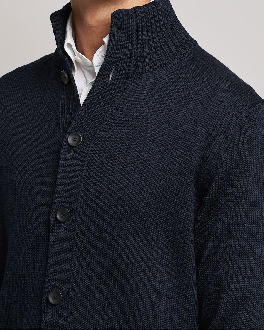 Mies | Puserot | Zanone | Virgin Merino Wool Chioto Cardigan Navy